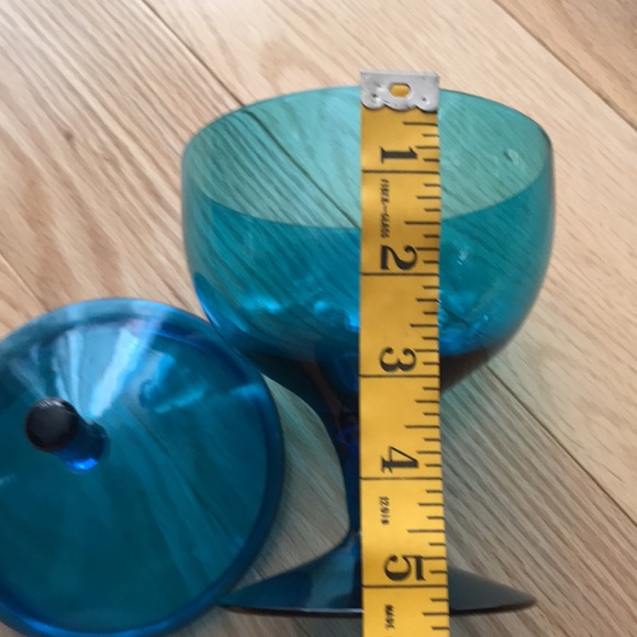 Vintage Empoli Glass Compote / Candy Jar with Lid - Picture 10 of 11